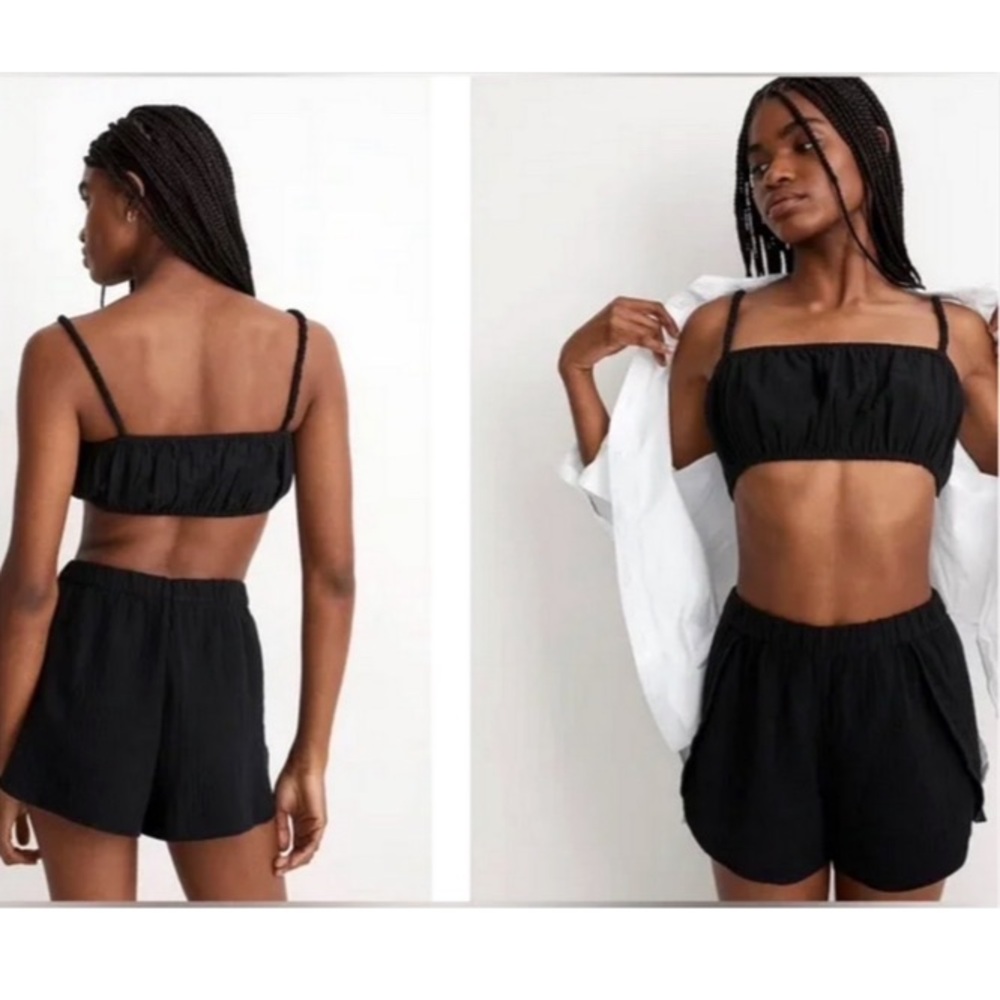 Madewell Cover Up Bubble Crop Top